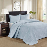 Madison Park Quebec Bedspread Set Blue - Blue